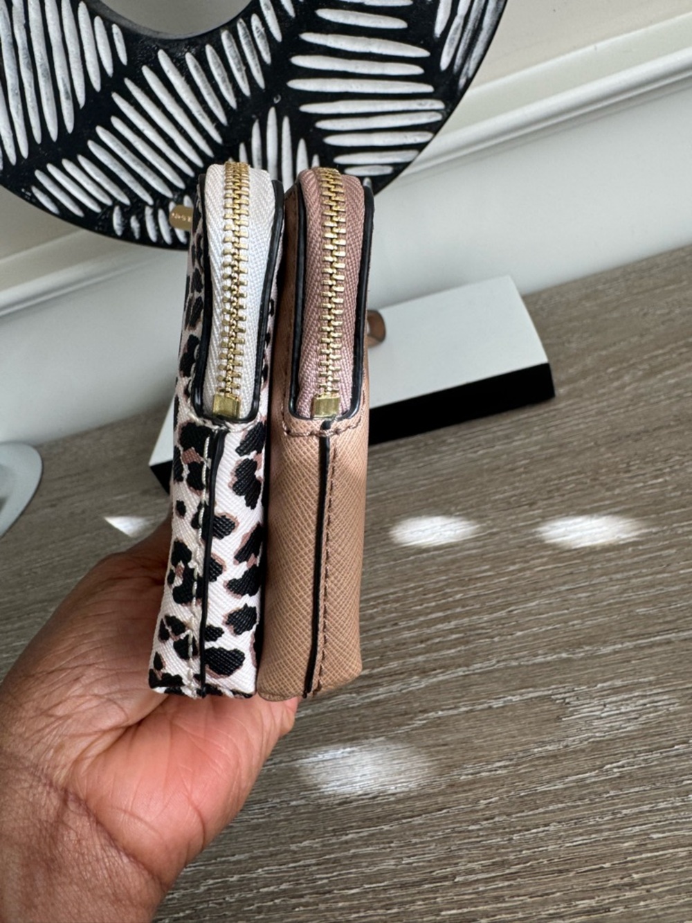 Michael Kors Leopard Print Wristlet Clutch in Pink, Black & Brown - Picture 7 of 8